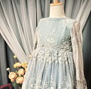 アウトレット レースワンピース 花柄 子供服 ドレス 女の子 フレアワンピース 結婚式 レース フォーマルワンピース 七五三 刺繍 チュールドレス ピアノ発表...
