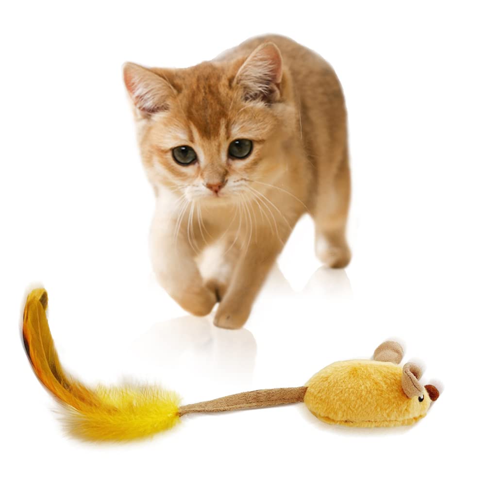 乐天商城 - 猫 おもちゃ ネズミ 猫じゃらし 電動 自動 猫おもちゃ 羽 かわいい 電動ネズミ 猫用玩具 運動不足解消 ストレス解消