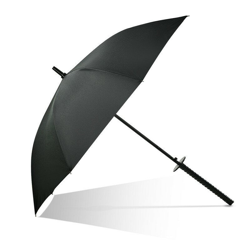 【侍のこだわり】【24骨強靭構造】ロングハンドル傘 アンブレラ 直径107cm 2人用 耐風雨 背かけ紐付き 業務用・ギフト対応