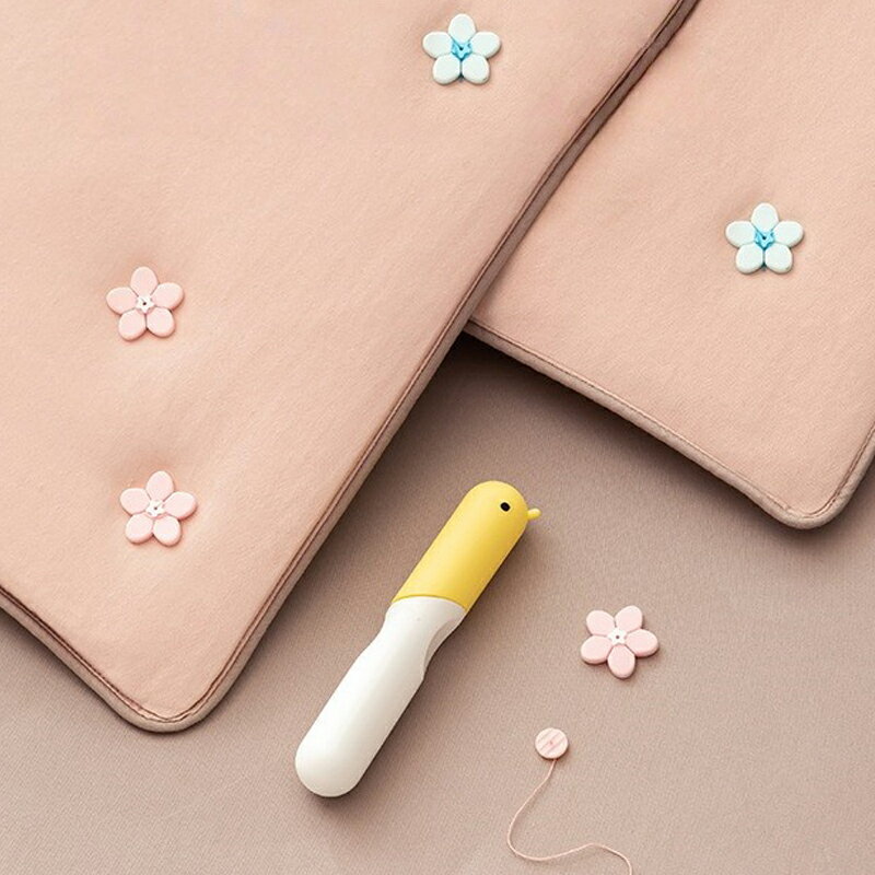 【花型デザイン】布団固定キット シリコン素材 針付き工具セット 18個+予備糸付き 2色 布団カバー ずれ..