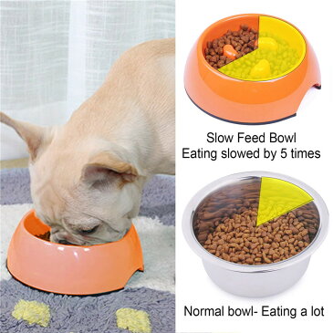 犬猫用ボウル ペット食器 早食い防止 食事 滑り止め 小中型犬用 給餌器 洗いやすい ペット皿 ゆっくり食べる食器