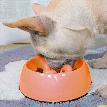 犬猫用ボウル ペット食器 早食い防止 食事 滑り止め 小中型犬用 給餌器 洗いやすい ペット皿 ゆっくり食べる食器