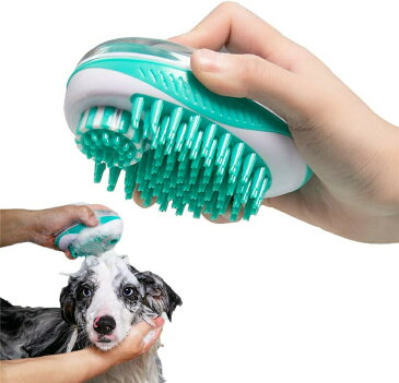 ペットブラシ 猫 犬ブラシ ペット用ブラシ 毛取り マッサージブラシ バスグッズ シャワー ペット用品 お手入れくし シリコン製 血液循環促進 ノミ防止