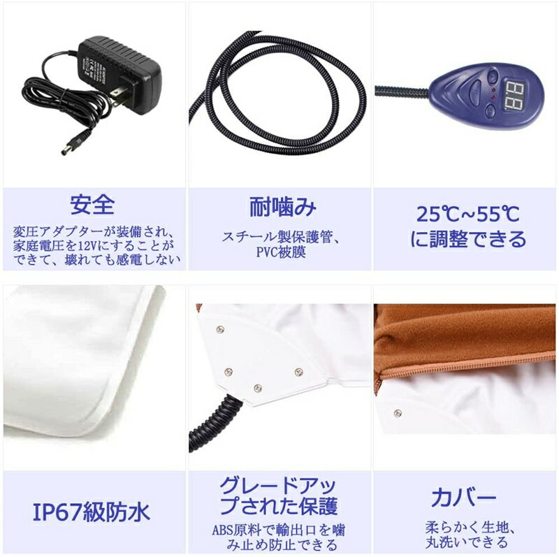 ペット用ホットカーペット 電気ヒーター ヒーターマット ホットマット pse認証済み ペット加熱パッド 替え用カバー付 犬 猫 防寒用具 中小型 小動物対応 あったか 秋冬 寒さ対策 暖房器具 40*30cm