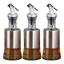 200ML オイルボトル ガラス オリーブオイル 液だれしない 油容器 調味料 容器 耐熱ガラス オイル差し 醤油ボトル 酢ボトル ドレッシングボトル 家庭キッ...