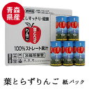 【送料込】葉とらずりんご紙パック195g×30本入