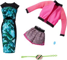 バービー(Barbie) ファッション2パック フラワー・ピンク 【着せ替え人形用ドレス アクセサリー】 GHX63