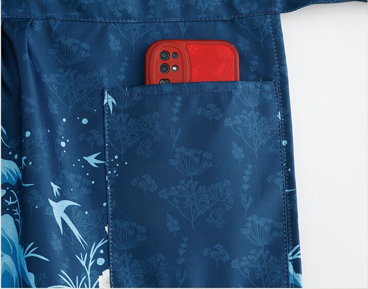 エプロン 防水 防油 汚れ防止 花柄 広めの肩ベルト バッククロス 大きなタックを入れて広がるフレア感 ゆったりサイズ 大きめサイズ タック フレアー レディース 台所 カフェ 主婦 保育士 バイト バーベキュ 新婚 料理 調理 キッチン ガーデニング おしゃれ 熊