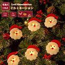 トナカイ サンタ スノーマン イルミネーションライト LED キラキラ【10球/20球】電池式 USB式 ストリングライト クリスマス ハロウィン パーティー ...