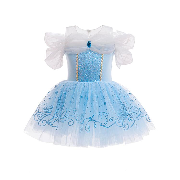 子供 ドレス ピアノ 発表会 キッズ ハロウィン コスプレ コスチューム パフスリーブ 半袖 ワンピース 女の子 誕生日 パーティー 服 ボリューム感 子供ドレス キッズドレス フォーマル 子供服 七五三 子どもドレス キッズドレス ミント 4歳 小学生100 110 120 130 140 ブルー