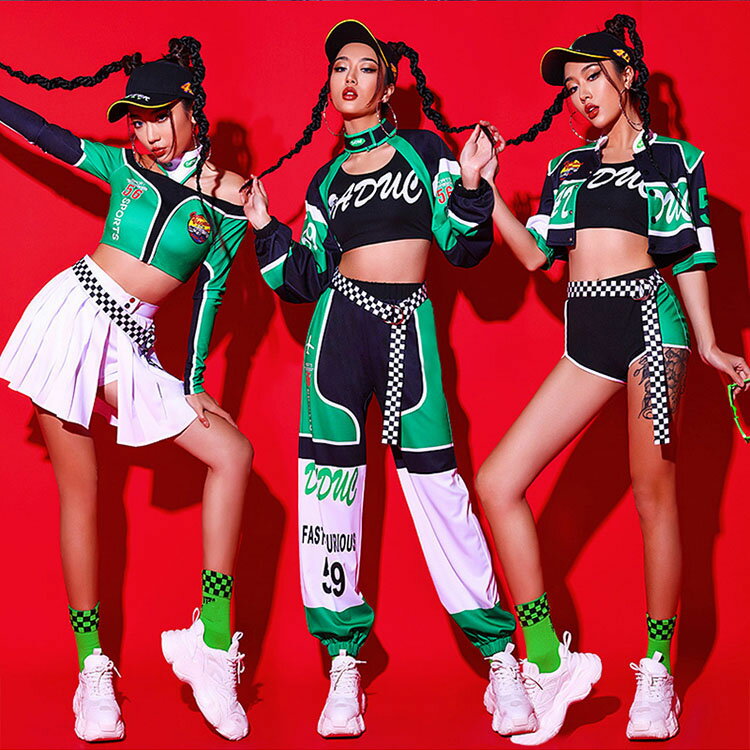 ダンス 衣装 ヒップホップ 大人 ダンストップス tシャツ 長袖 ジャケット 半袖 チョッキ ズボン スカート 女の子 ダンス衣装 上下セット ショートパンツ ジャズ ダンス チアガール ステージ衣装 K-POP ダンス衣装 ジャズ 派手 応援団