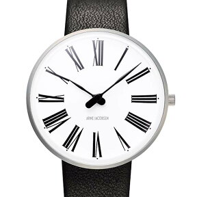 Arne Jacobsen【アルネ ヤコブセン】腕時計 Roman ローマン 34mm ウォッチ + 黒革ベルト