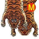 チベタン タイガー ラグ マット M 虎型 絨毯 130cm