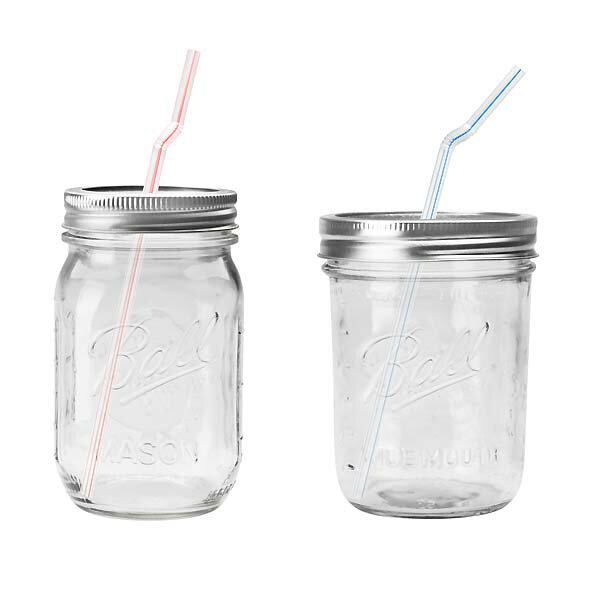 Ballメイソンジャー 16oz ストロー ドリンク ボトル 本体 MASON JAR