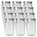 BALL【ボール】Mason Jar メイソンジャー 32oz ワイドマウス ガラス保存瓶 (940ml) 1ダース