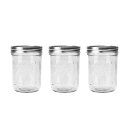 メイソンジャー■BALL【ボール】Mason Jar 16oz ワイドマウス ガラス保存瓶 (500ml) 3本セット