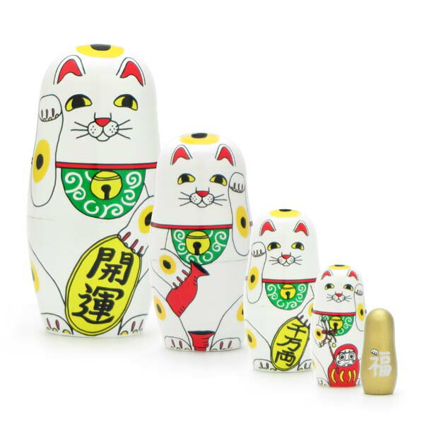 MIDORI KOMATSU ラッキー キャット LUCKY CAT 招き猫 マトリョーシカ人形