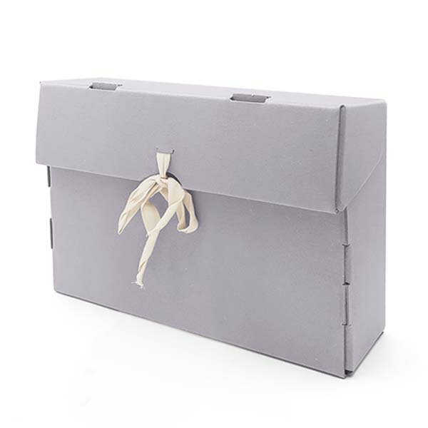 【EMBA】エンバ ドキュメント ボックス リボン付き A4 チップボード 収納箱