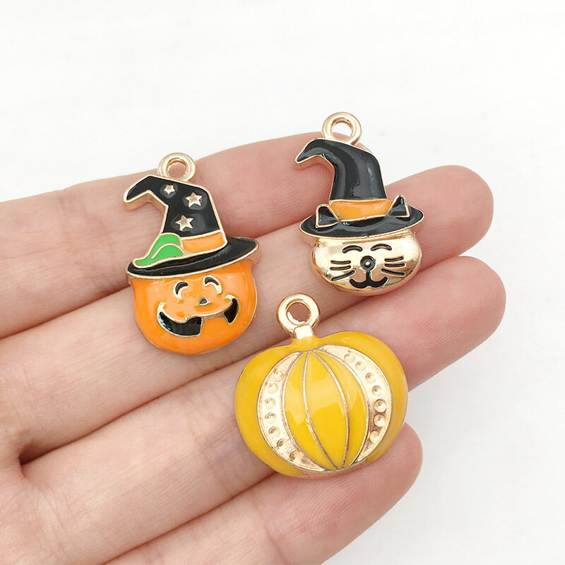 【在庫処分セール、赤字覚悟】ハロウィンピアス ハロウィンイヤリング かぼちゃ 猫 Halloween　フープ ピアス 樹脂 イヤリング ノンホールピアス 片耳1個 キッズアクセサリー 子供ピアス