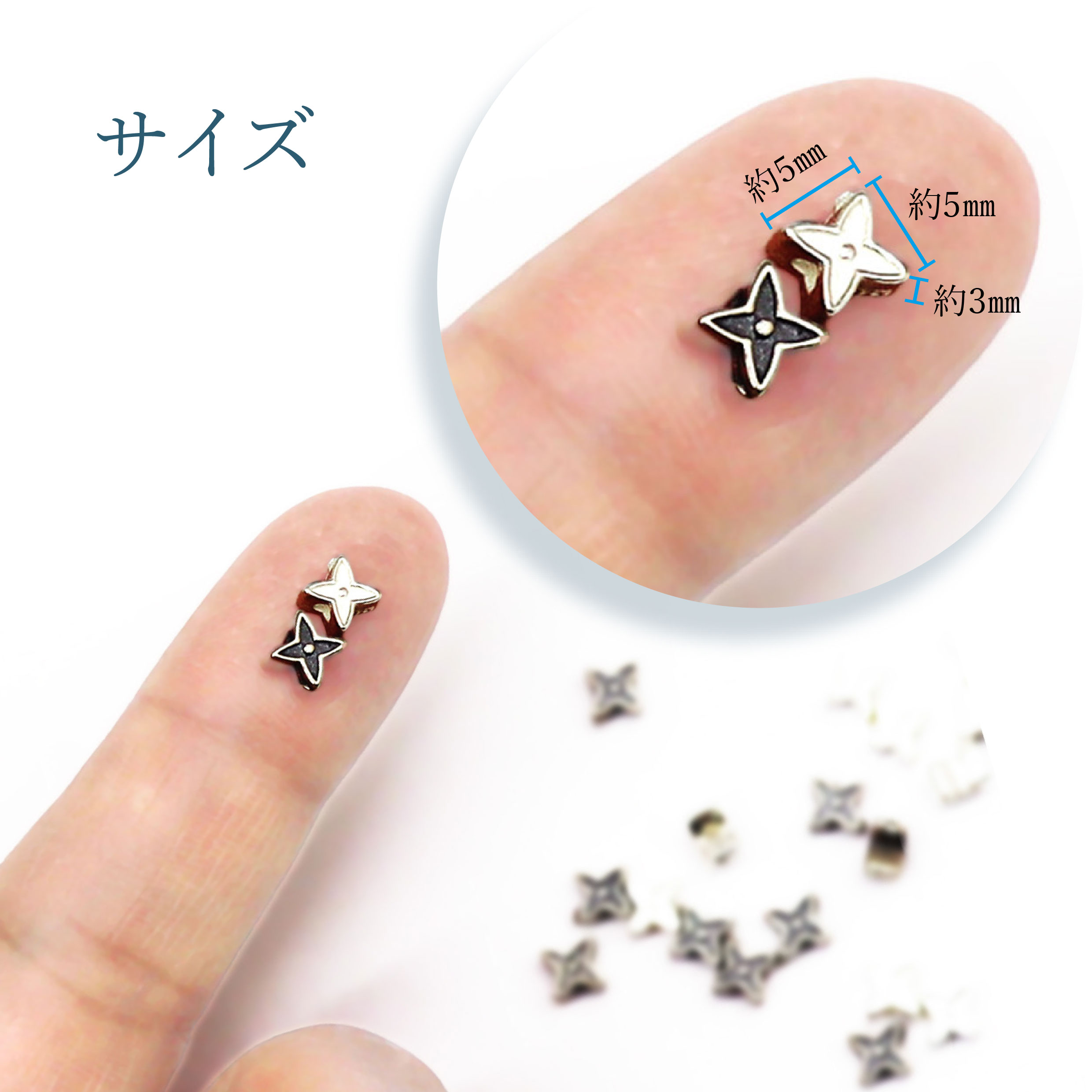 925シルバー正規品保証 星925シルバーロンデル 星柄ロンデル 平型ビーズ リングビ...