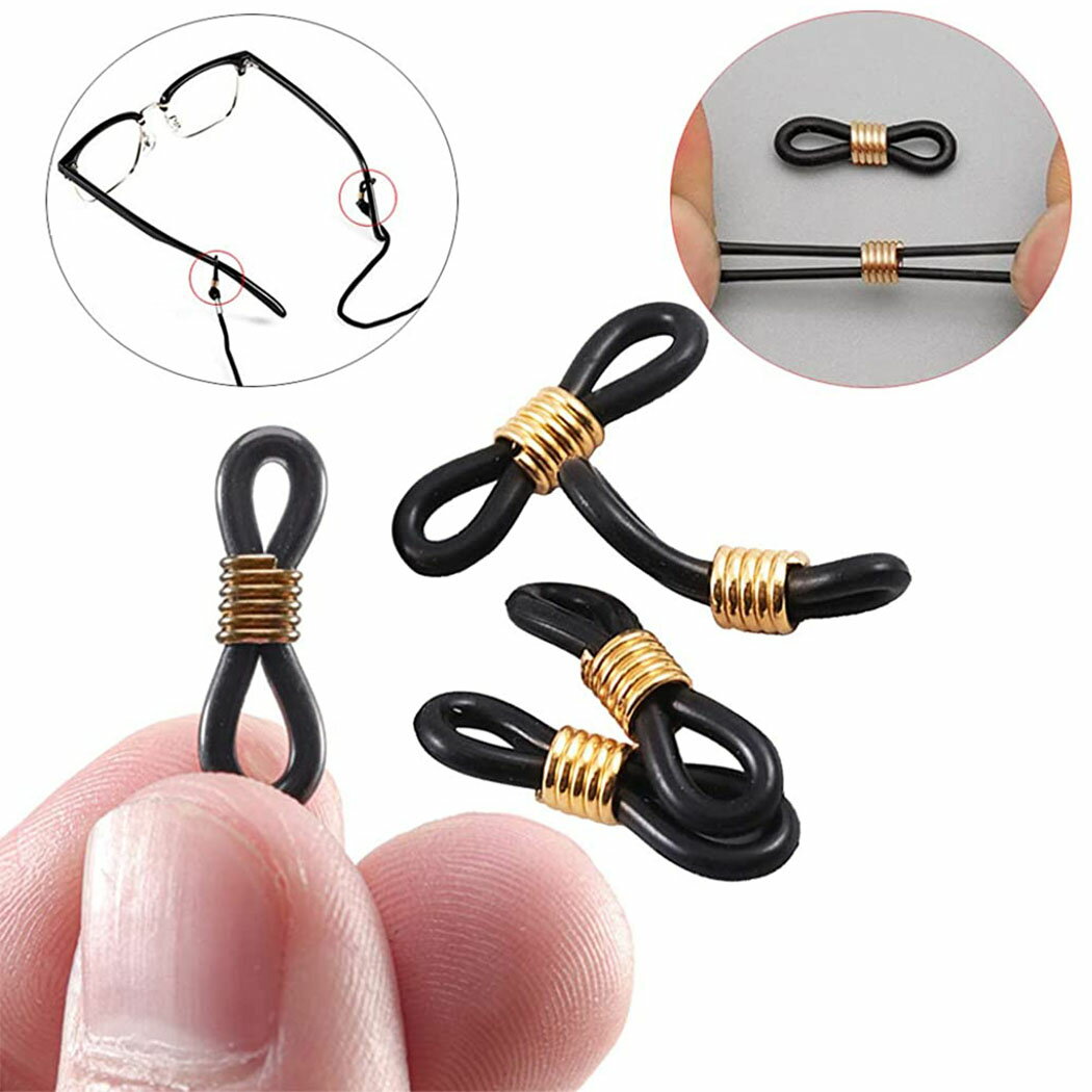 乐天商城 - グラスコードパーツ シリコン メガネ留め具 メガネチェーンパーツ 接続用ゴム 接続パーツ アクセサリーパーツ ハンドメイド 手芸 クラフト 補修パーツ 2個