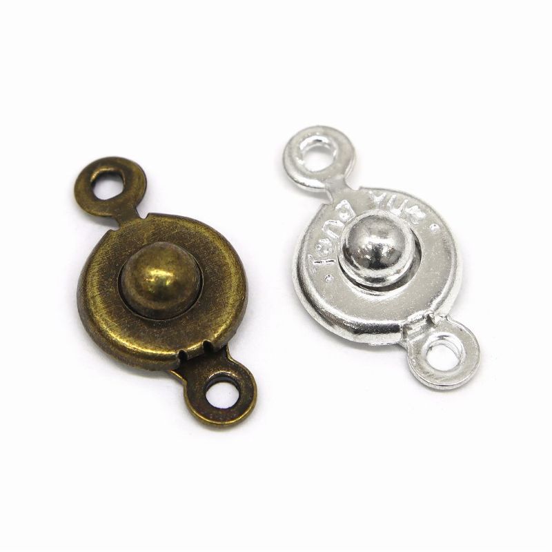 乐天商城 - ニューホック 7.5mm アクセリーパーツ 留め具 シルバー アンティークゴールド 金古美 ハンドメイド 手作りパーツ ネックレスやアンクレット、ブレスレットにも♪