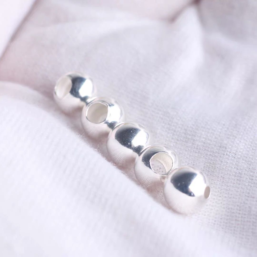 3mmの出品！！【正規品】サイズ充実！純S925 シルバー 丸玉メタルビーズ silver925 アクセサリーパーツ ハンドメイド 手芸 手作り 材料 素材 rinma-10001296 Rinma サンプル画像2