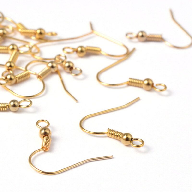 ピアスフック 100個前後 50ペア 丸玉付 アクセサリーパーツ ピアスパーツ ピアス金具 ハンドメイドパーツ ジュエリー用 手芸 クラフト 材料 素材