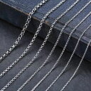 選べるサイズ幅2mm、3mmツヤあり、サージカルステンレスあずきリングネックレスチェーン ステンレスネックレス メンズチェーンネックレス シルバー