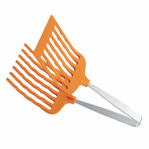 フッ素焼き網で使える！マルチグリルトング大（オレンジ）【製造元出荷】