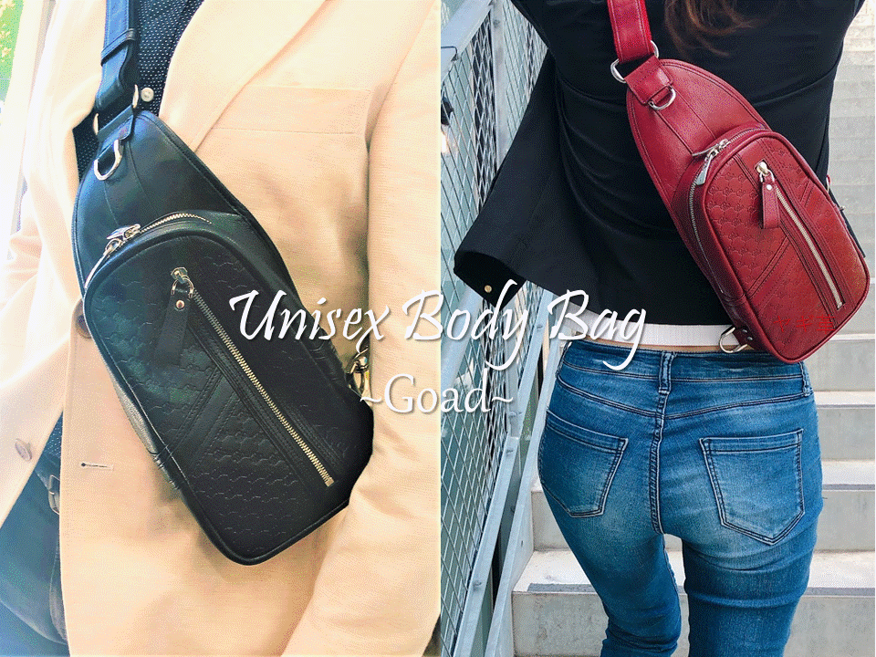 人気大好評大割引 の結婚のお祝いや ペアで持つと 大切な方へのプレゼントや贈り物にもおススメです 父の日ギフト ボディーバッグ 貴重 ヤギ 軽い ワインレッド レディース メンズ 国内製造 ショルダー 黒 ブラック クロスボディー オリジナル スポーティー