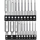 Bestgleドライバービットセット6角レンチ ビット 6.35mm六角軸 6角ビットインパクト びっと20本組六角ビット60mm六角レンチ 精