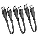 USB C - USB C ケーブル 15cm 3本、HOTNOW 短い 0.15m USB-C 60W 高速充電コード Galaxy S21/(4)