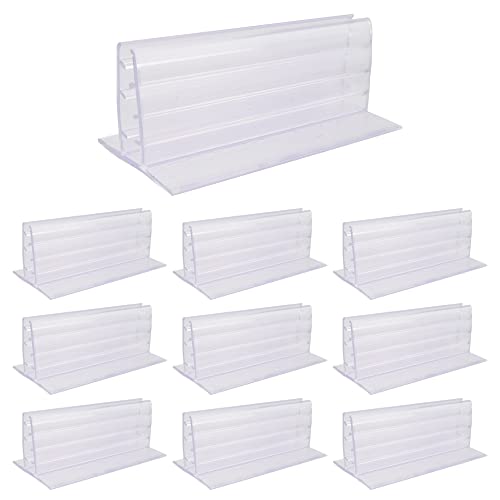 パーテーション台座 パネルスタンド アクリル 透明 コンパクト 取り付け簡単 両面テープ付き 10個セット