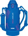 サーモス 水筒 真空断熱スポーツボトル 800ml ブルーピンク 保冷専用 子供用 ポーチ付き 肩に優しいストラップ FJS-800F BLP(3)