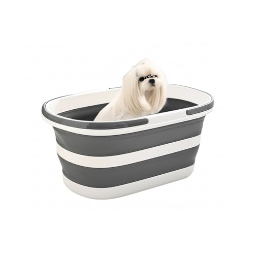Gorocking ペット用バスタブ 35L 大容量 折りたたみ式 犬 水抜き栓付き 温度シール ベビーバス 中型犬 ..