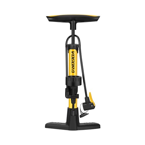 VOGORA 自転車 空気入れ 仏式/米式/英式/フランス式バルブ対応 空気入れ自転車 高圧フロアポンプでロー..