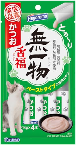 はごろも キャットフード 無一物 舌福 かつお ペーストタイプ 14g×4本 6袋入 まとめ買い