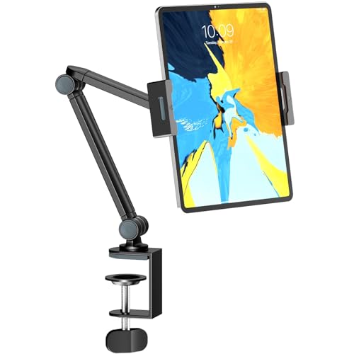 WORLDLIFT タブレット/iPad スタンド 4.7-12.9インチ対応 寝ながら スタンド アーム 折りたたみ 鋼製 俯瞰撮影 クランプ