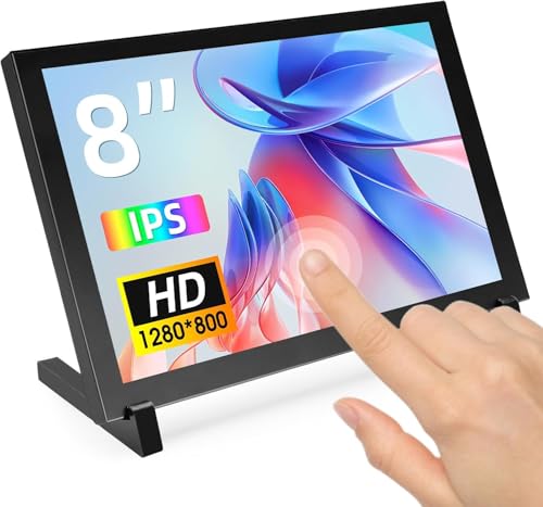 ELECROW 8インチ タッチスクリーン ポータブルモニター ? IPS液晶 1280x800 解像度、Raspberry Pi 5/400/