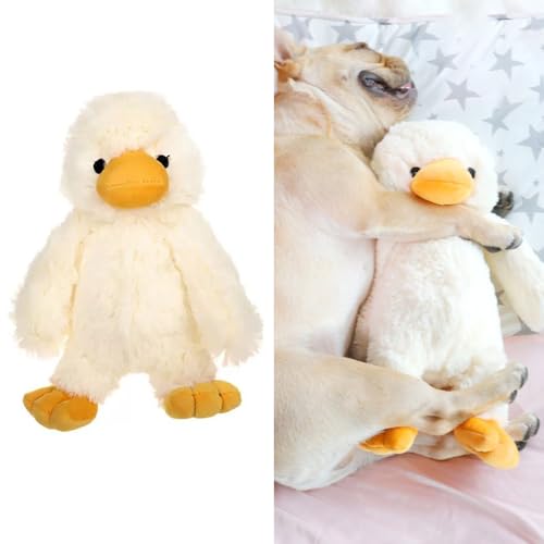 YBGGJO あひる 抱き枕 ぬいぐるみ 噛むおもちゃ 可愛い 音の出る 1個入り おもちゃ 犬 もこもこ 柔らか..