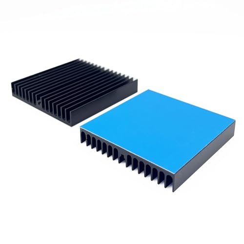 2個小型 60 X 60 X 10mmヒートシンク 熱伝導性両面テープ付き 熱暴走対策冷却フィン アルミニウム製 放熱板 スマホ ファイア テレ