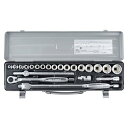 トネTONE ソケットレンチセット CX3172 差込角9.5mm3/8 シルバー 内容24点