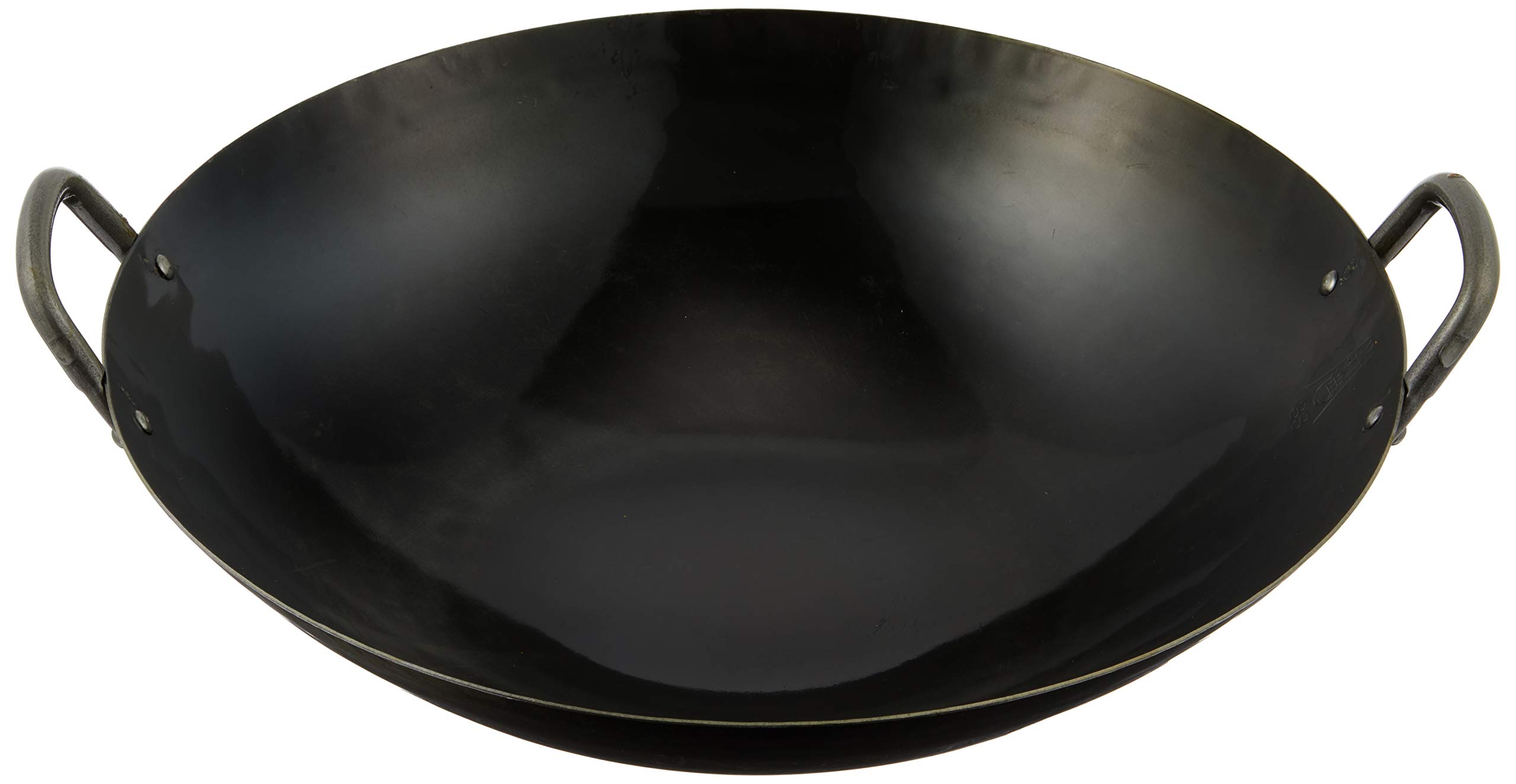 山田工業所 鉄 打出 中華両手鍋 33cm板厚1.2mm