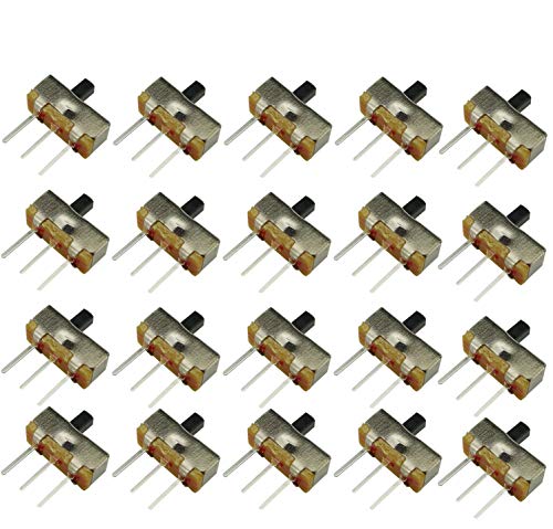 KKHMF 20個 SS12D00G3 スライド スイッチ トグルスイッチ SPDT 1P2T 2 位置 3 ピン シャフト 3 MM ピッチ