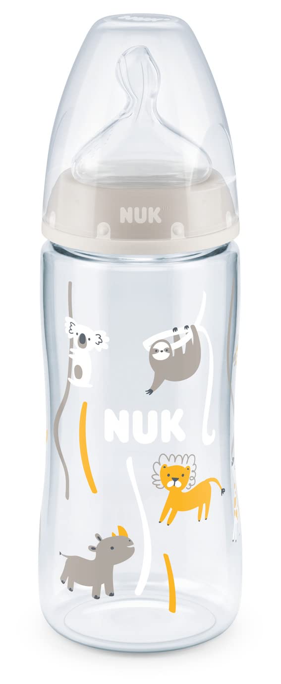 NUK ヌーク プレミアムチョイスほ乳びんプラスチック製 300ml/サファリ/適温目盛 FDNK10741078
