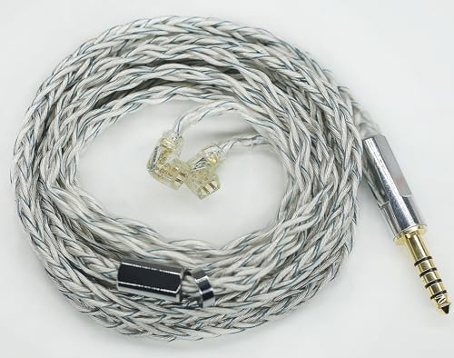 JSHiFi-ZeusQDC4.4mmリケーブル 単結晶銅銀メッキ4.4mmイヤホンアップグレードケーブル 8芯中華QDCイヤフォン交換ケーブル