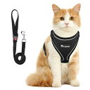 猫 猫用 ハーネス 胴輪 猫具 ねこ ネコ 子猫 子犬 小型犬 散歩 お出かけ 抜けない ベスト ソフト胸あて 軽量 頭を通さずマジックテープで