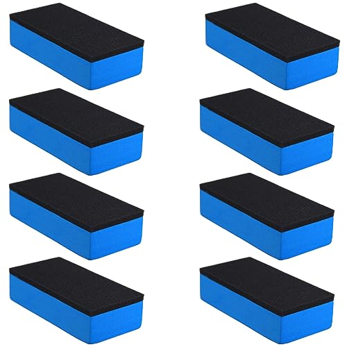 洗車スポンジ スポンジブラシ 研磨スポンジ 8個セット ウロコ取り用 水垢落とし 油膜取り 洗車やワックスに最適 吸水 速乾 傷なし 洗車用品