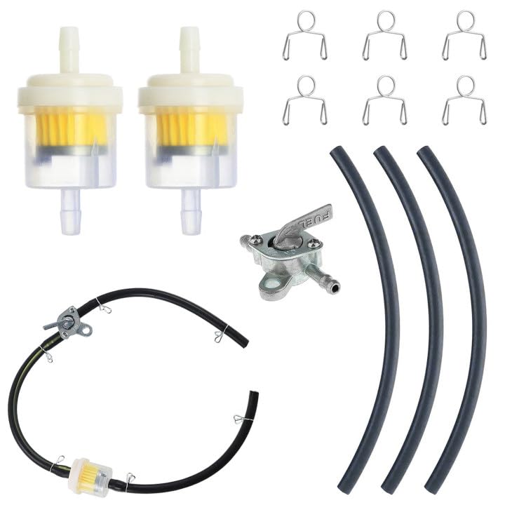 燃料フィルター ガソリンフィルター フューエルフィルター12点セット燃料ホースバンドルキット 燃料プラグ付き 汎用 オートバイの自動車部品
